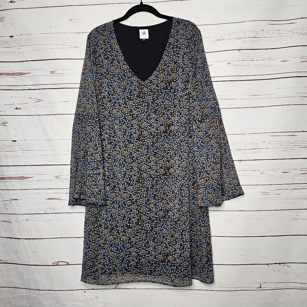 CAbi Poise Floral Bell Sleeve Dress